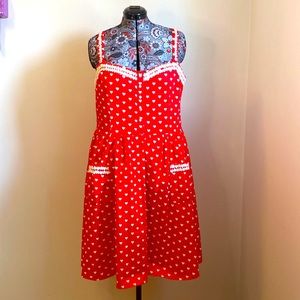 Heart Print Pin-Up Dress